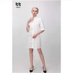 vestido mini camisa branca