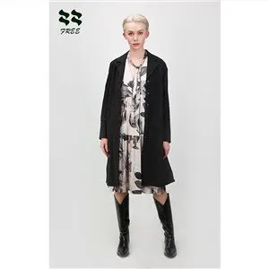 Casacos macios casuais de lã de inverno midi feminino